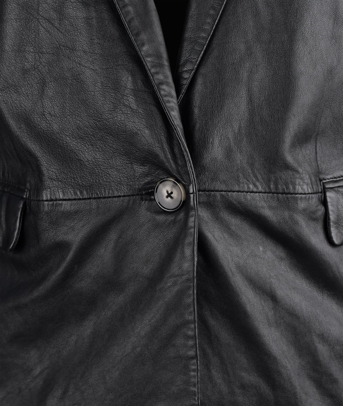 Black Leather Blazer For Men