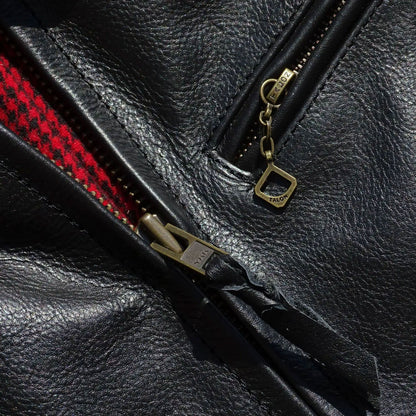 Black Leather Motorcycle Jacket For Women