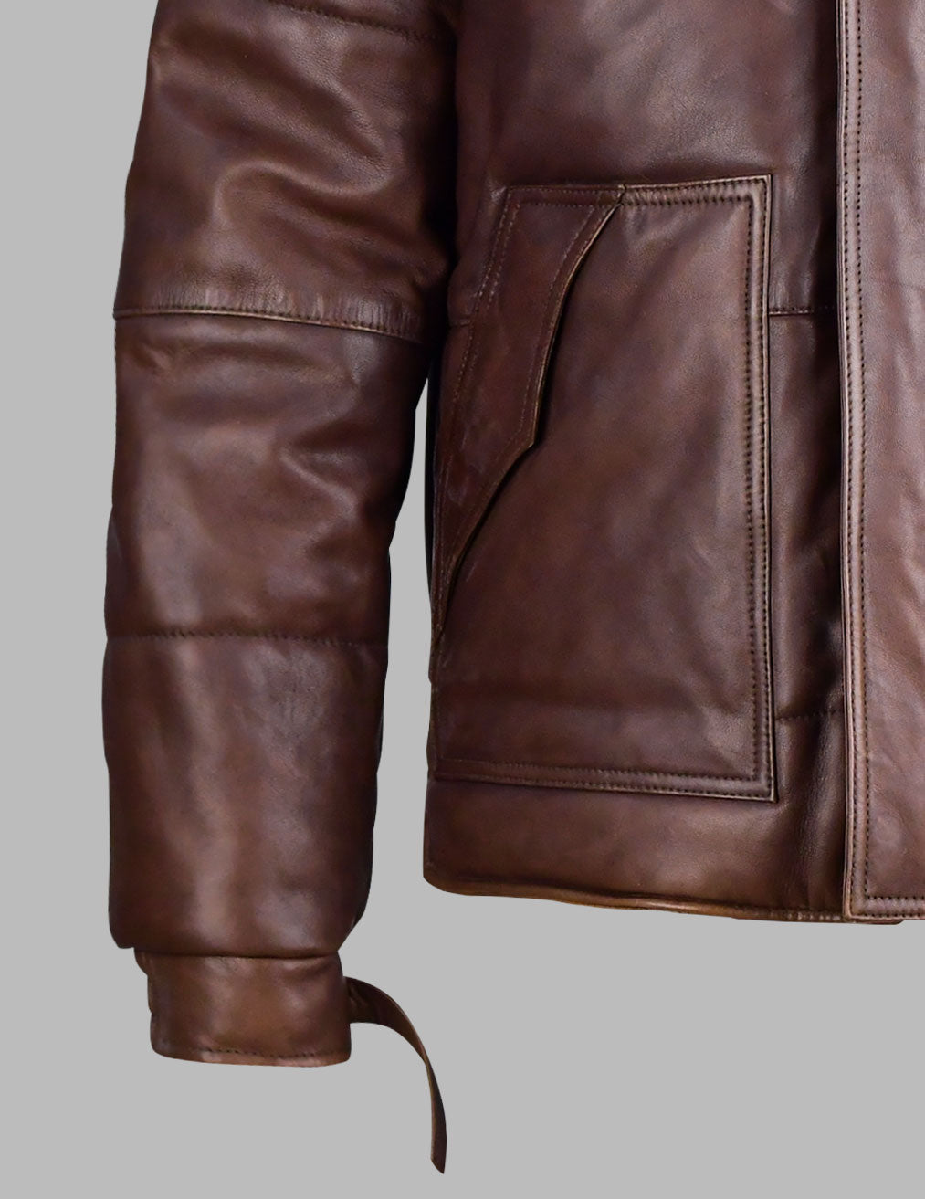 Aviator Leather Jacket Brown For Men