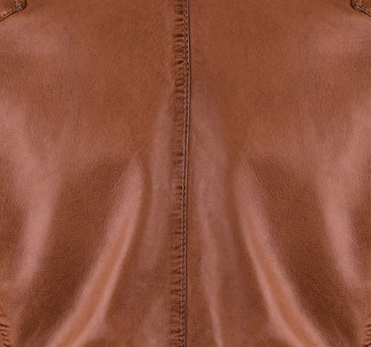 Womens Brown Biker Leather Jacket