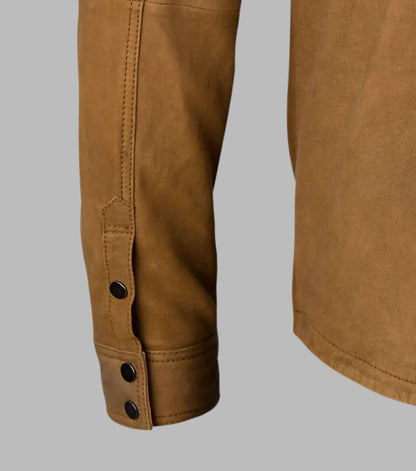1960 Style Brown Vintage Leather Jacket Men