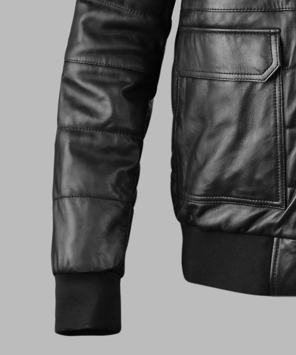 One Block Down Leather Jacket for Women