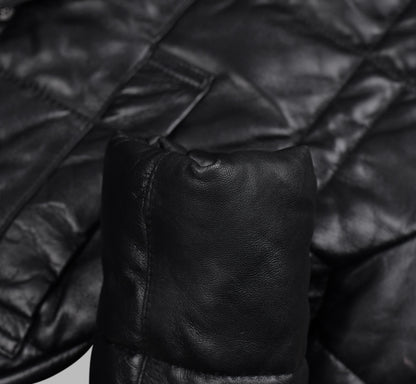 Long Black Leather Coats For Mens With Hood