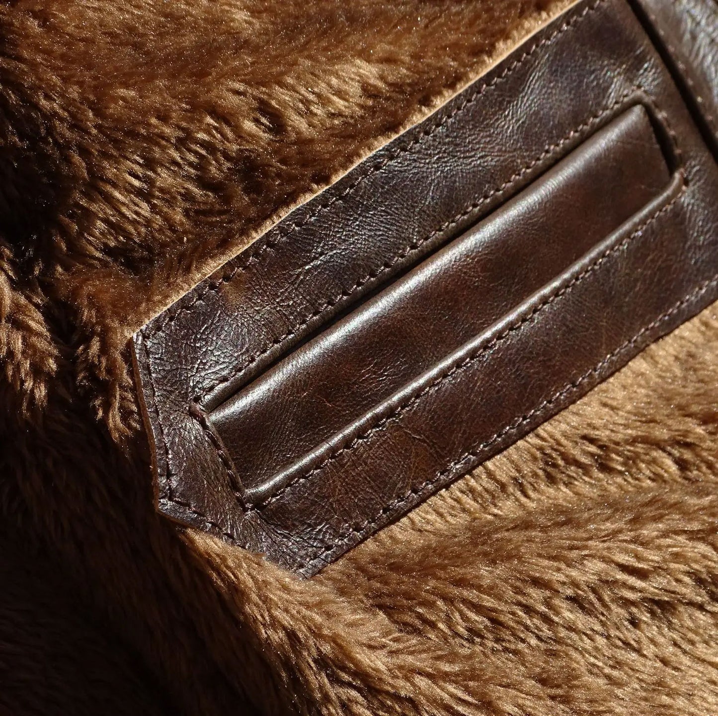 Brown Leather Aviator Jacket Mens