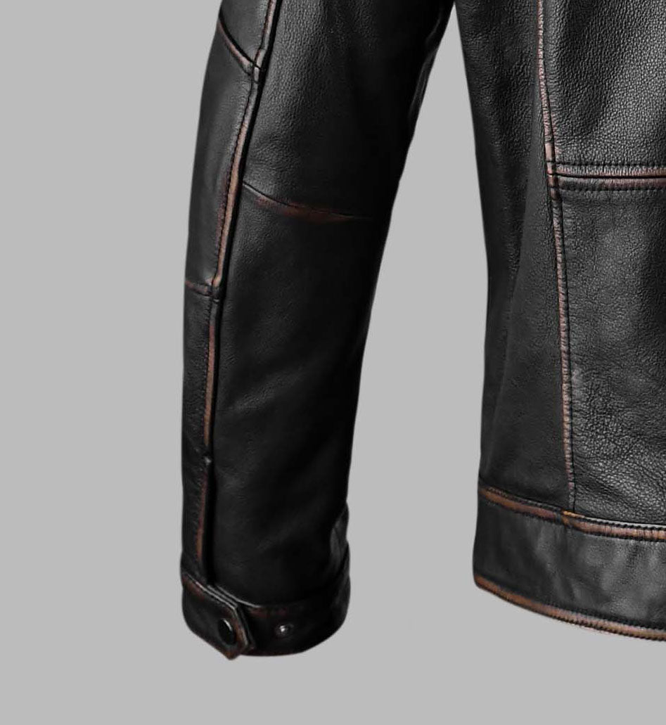 Retro Distressed Long Jacket for Men
