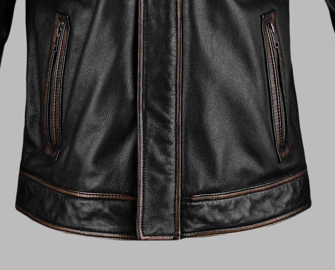 Retro Distressed Long Jacket for Men