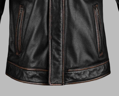 Retro Distressed Long Jacket for Men