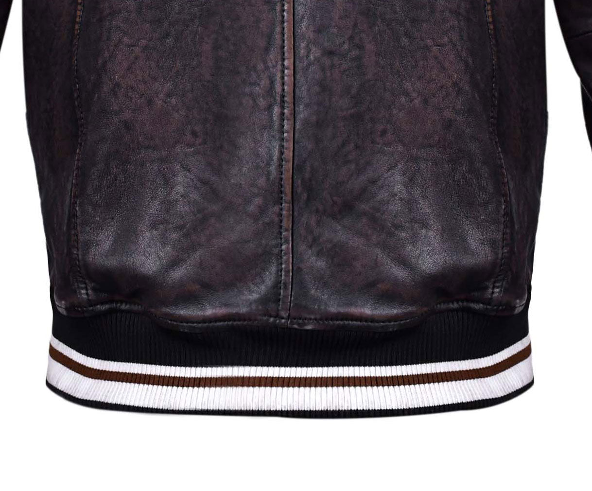Mens Aviator Bomber Leather Jacket