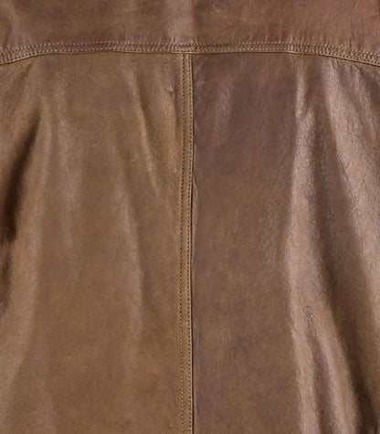 Brown Leather Bomber Motorcycle Jacket