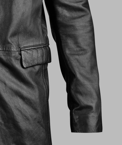 Black Leather Blazer For Men