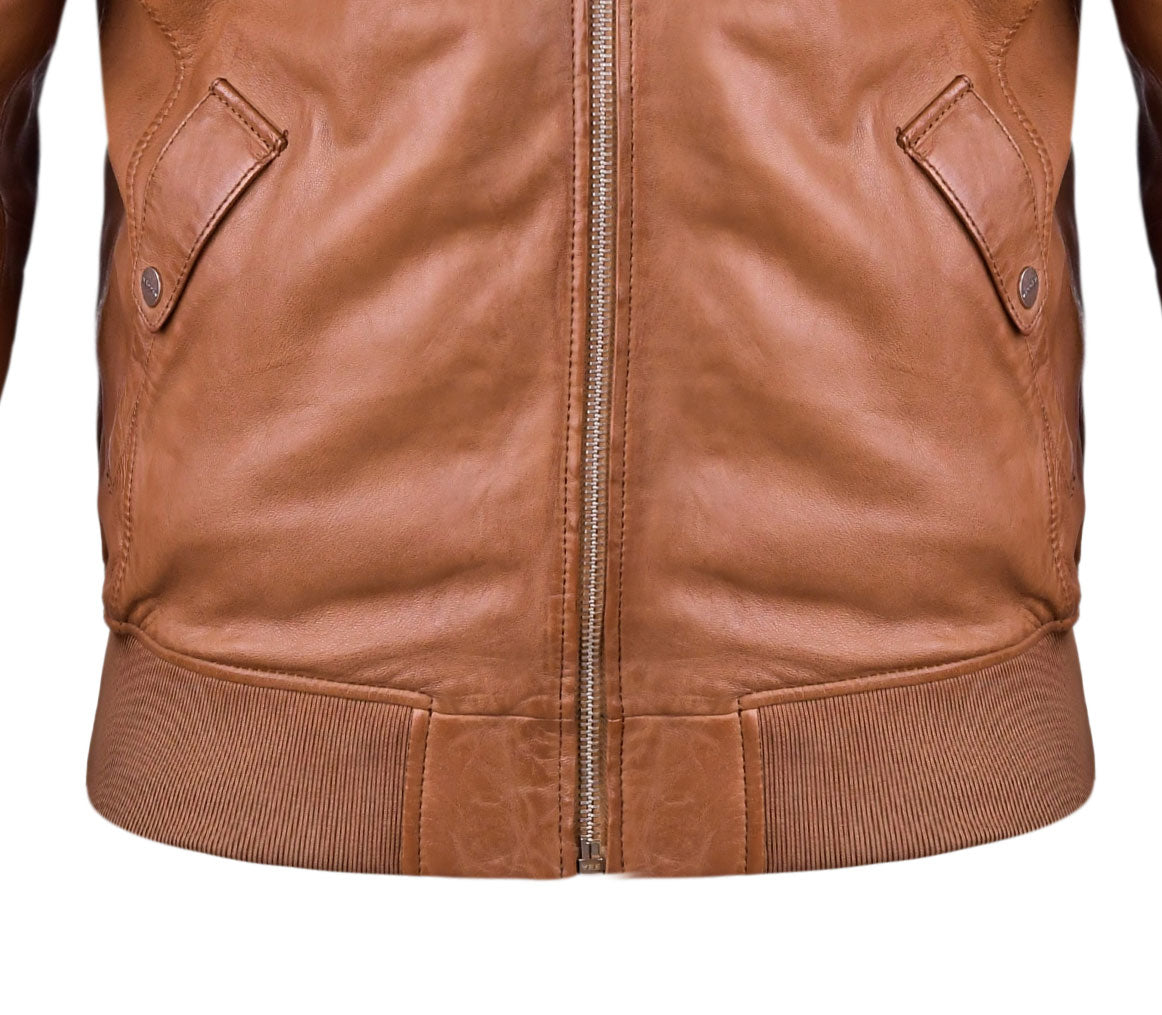 Brown B3  Mens Bomber Leather Jacket