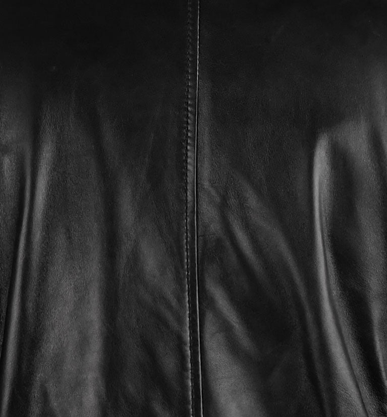 Black Leather Motorcycle Jacket For Men