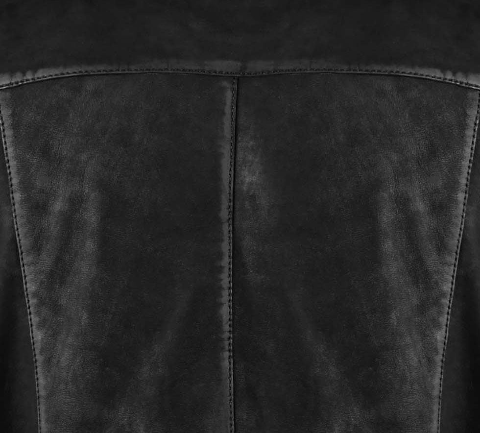 Mens Trucker Black Suede Leather Jacket