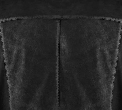 Mens Trucker Black Suede Leather Jacket