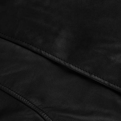 Black Real Leather Biker Jacket