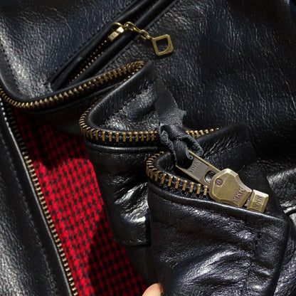 Black Leather Motorcycle Jacket For Women