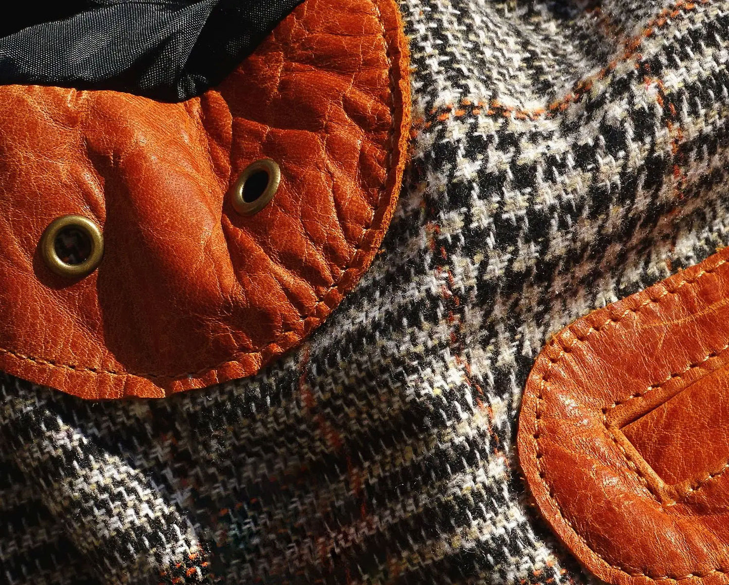 Japanese Inspired Tan Brown Leather Biker Jacket Shirt