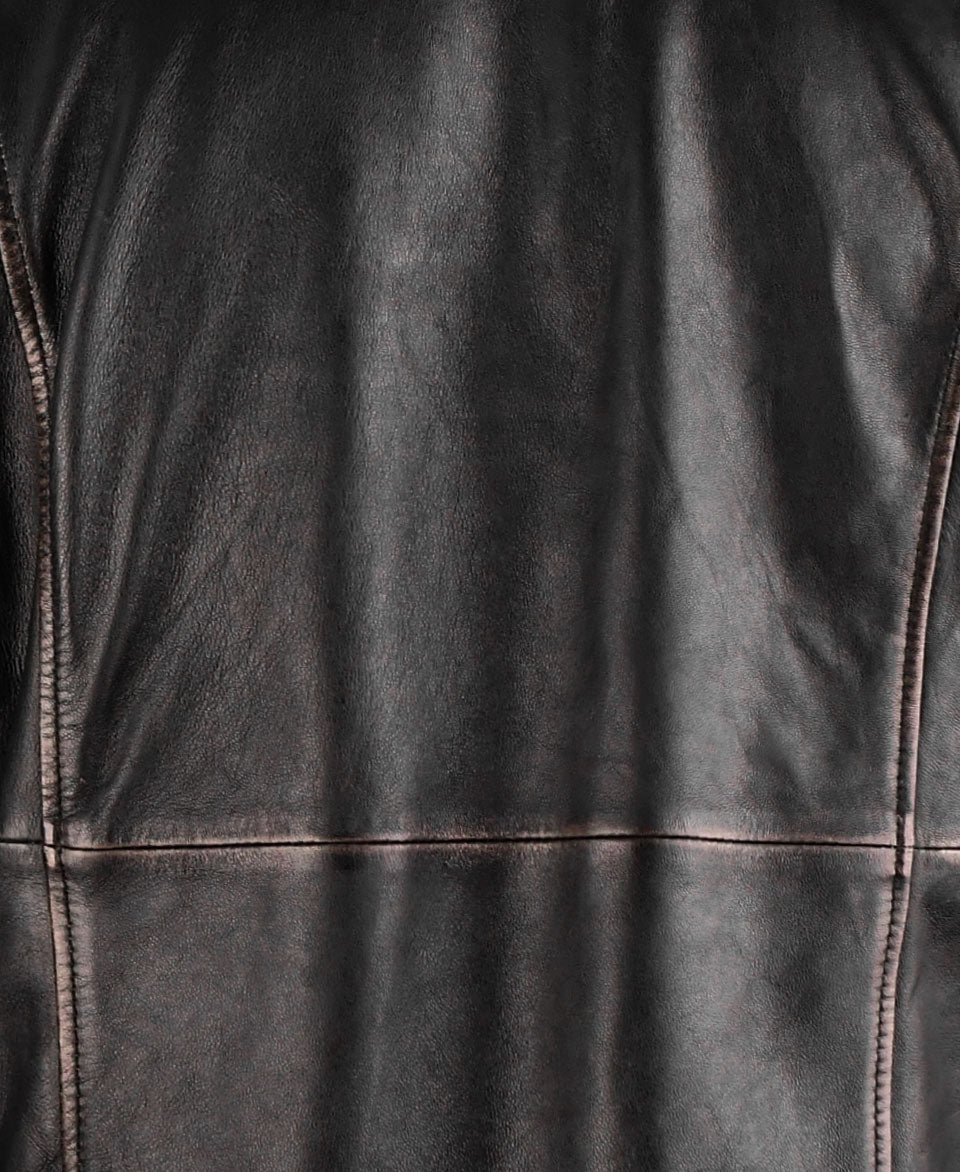 Mens Brown Distressed Leather Jacket