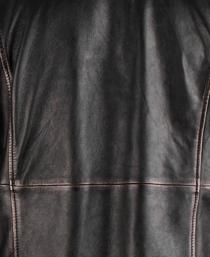 Mens Brown Distressed Leather Jacket