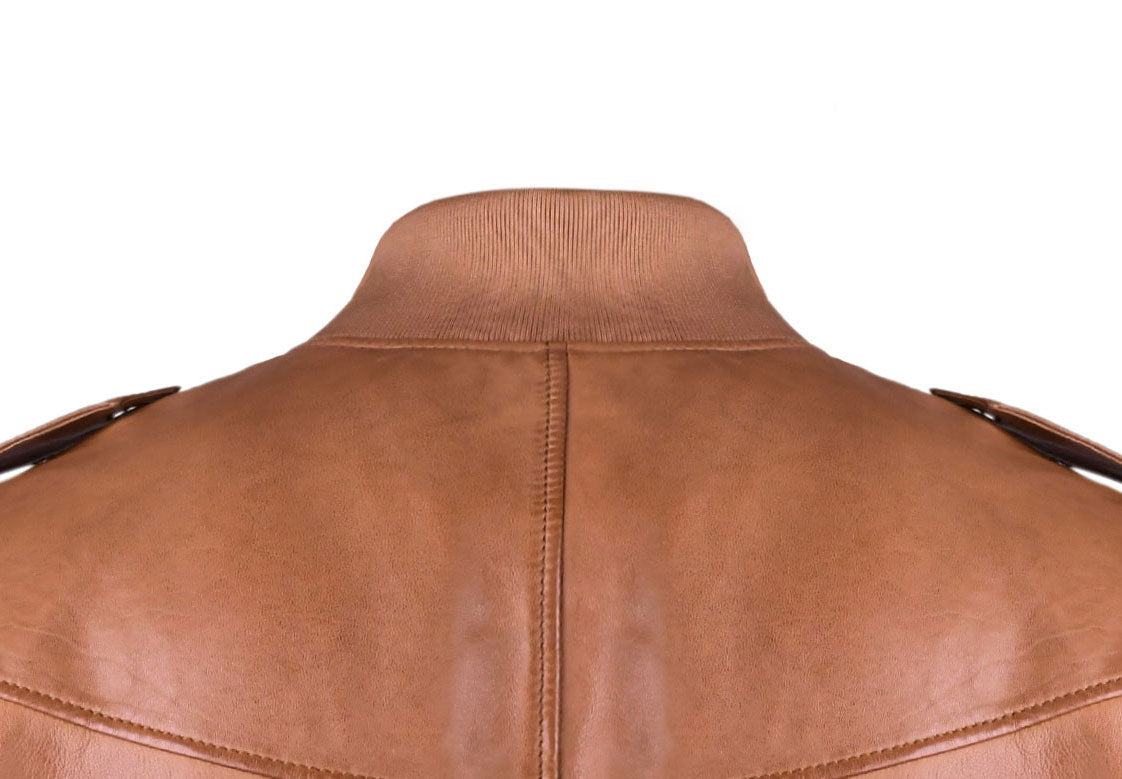 Brown B3  Mens Bomber Leather Jacket