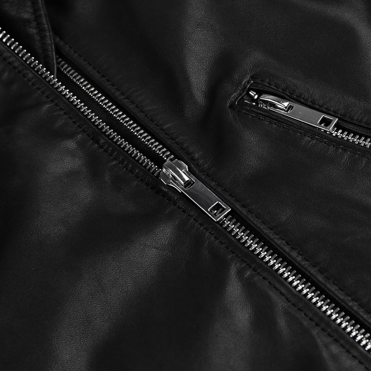 Black Real Leather Biker Jacket