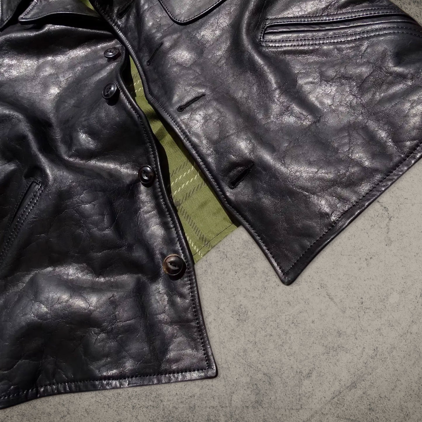 Black Leather Moto Jacket With Belt