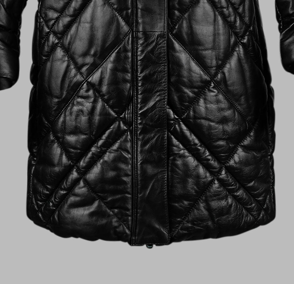 Long Black Leather Coats For Mens With Hood