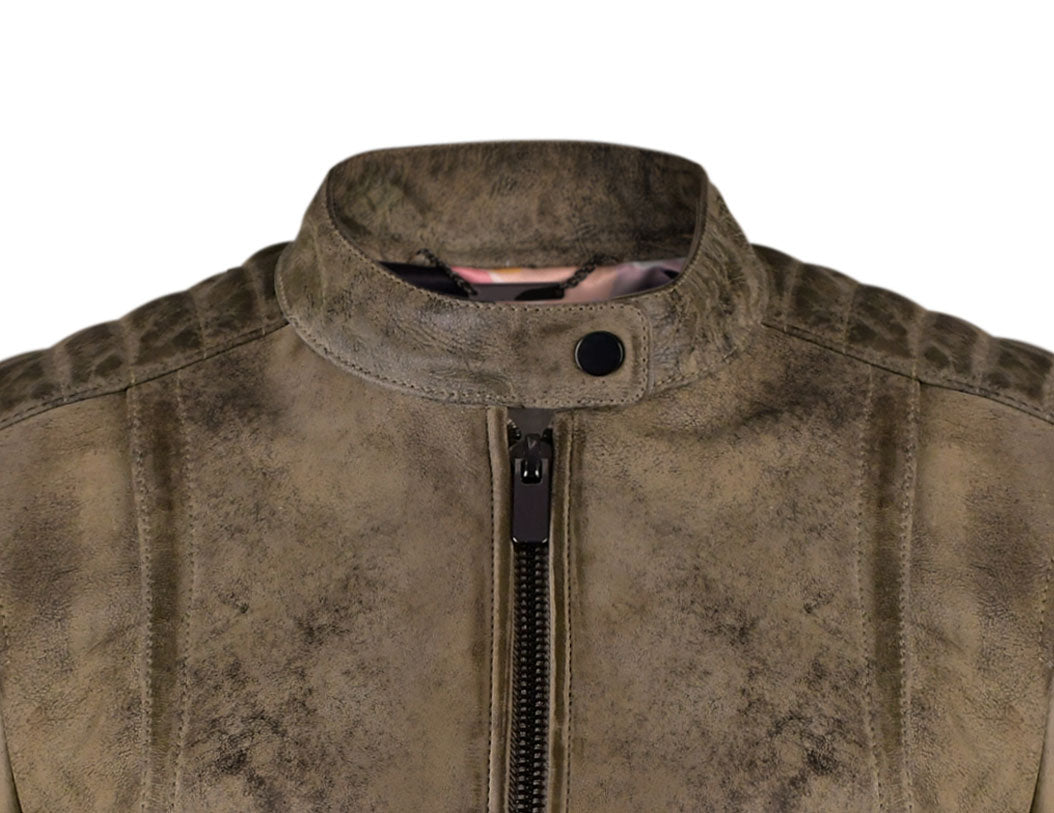 Women Retro Style Biker Leather Jacket