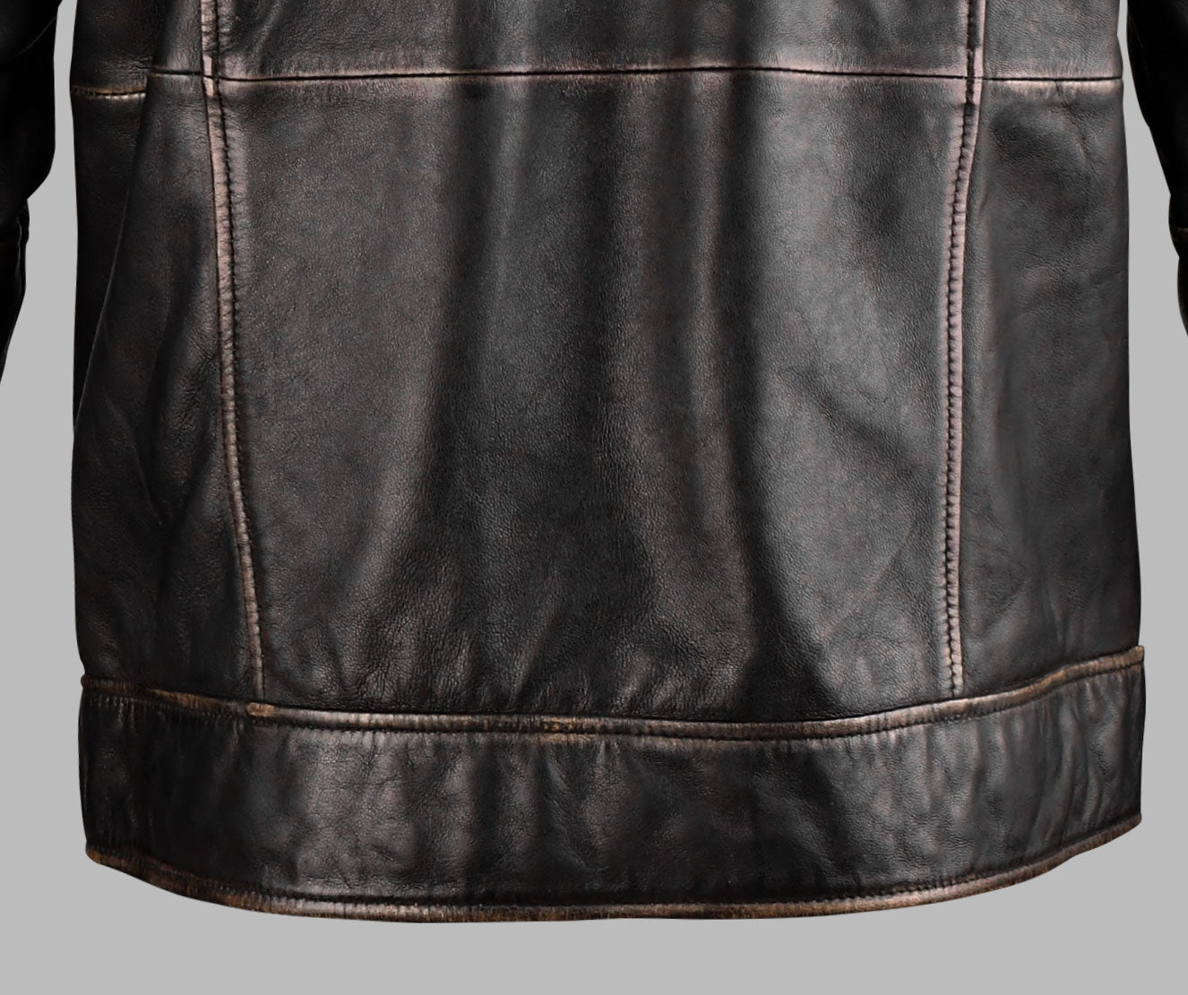 Mens Brown Distressed Leather Jacket