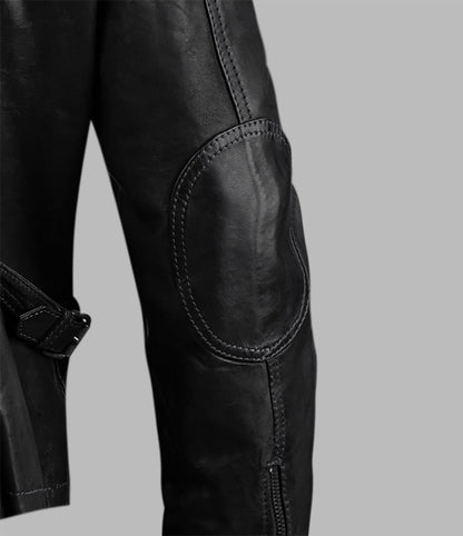 Black Real Leather Biker Jacket