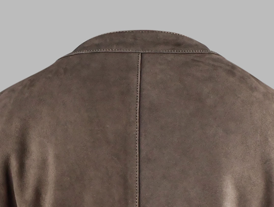 Suede Bomber Leather Jacket For Women