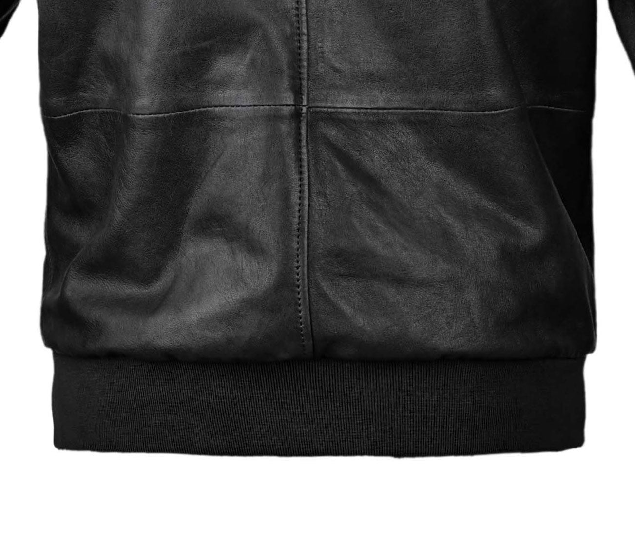 B3 Black Bomber Leather Jacket for Men