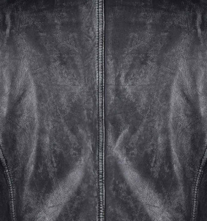 Mens Aviator Black Long Leather Jacket