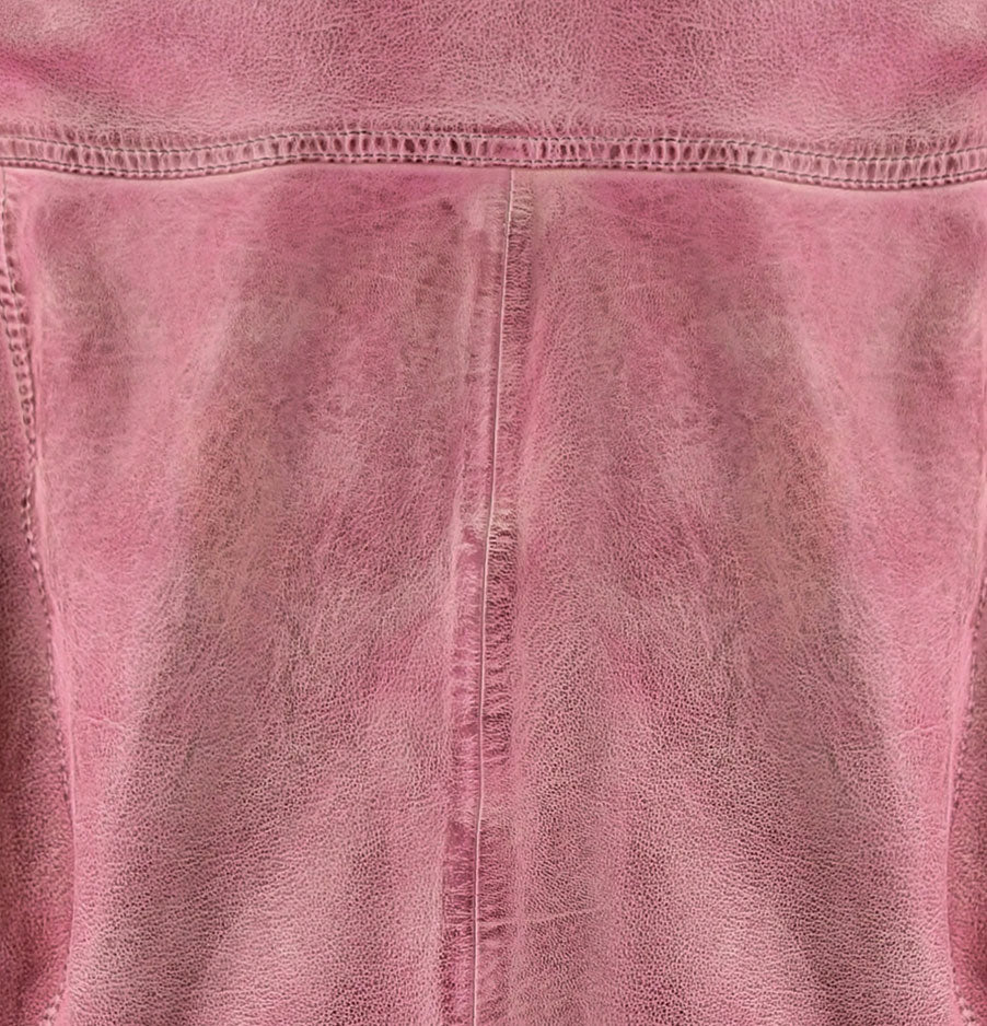 Waxed Purple Fashion Leather Jacket For Womens