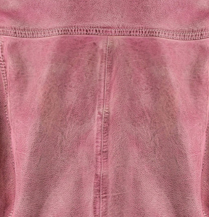 Waxed Purple Fashion Leather Jacket For Womens