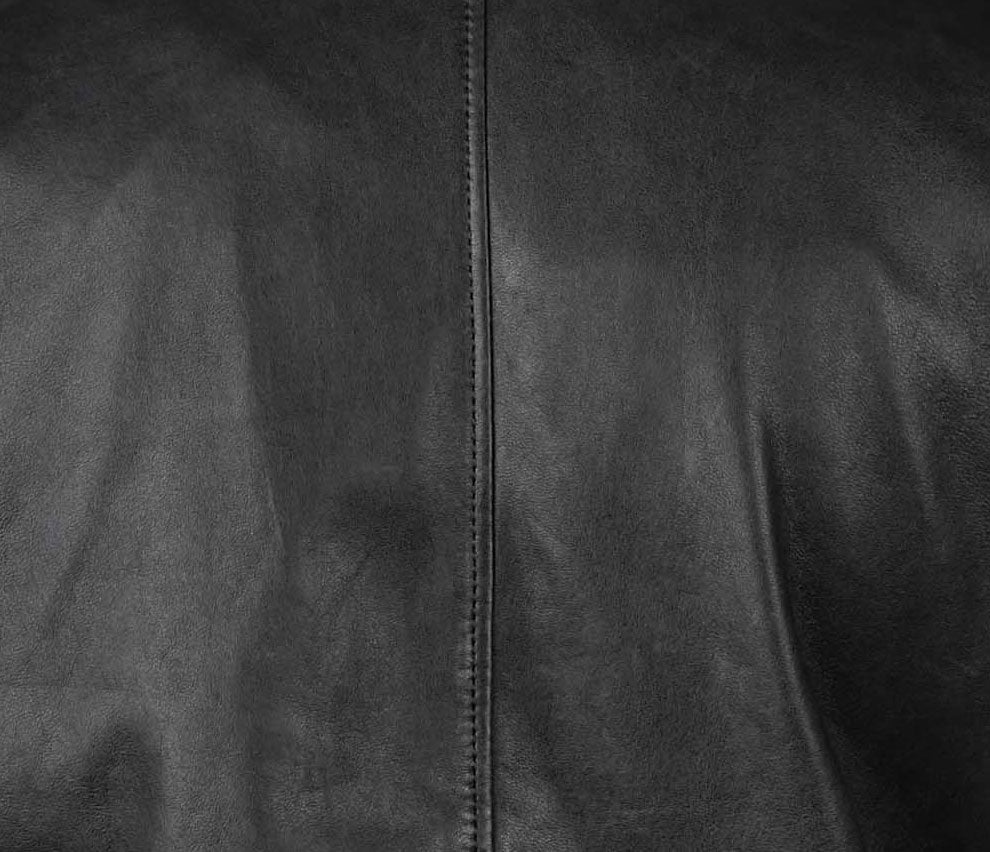 B3 Black Bomber Leather Jacket for Men