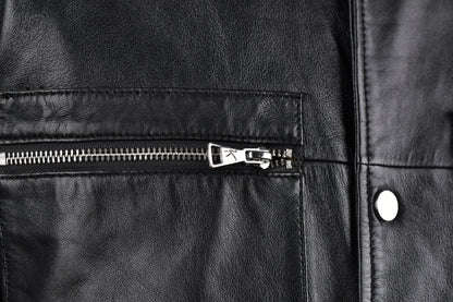 Classic Black Leather Shirt For Men