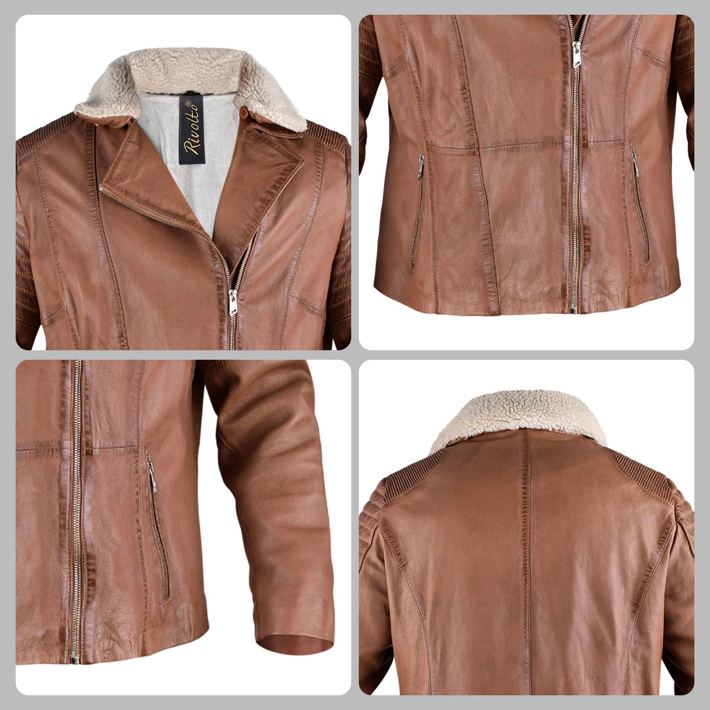 Brown Leather Motorcycle Jackets For Men
