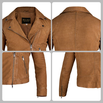 Light Tan Leather Jacket - Biker Jacket For Mens