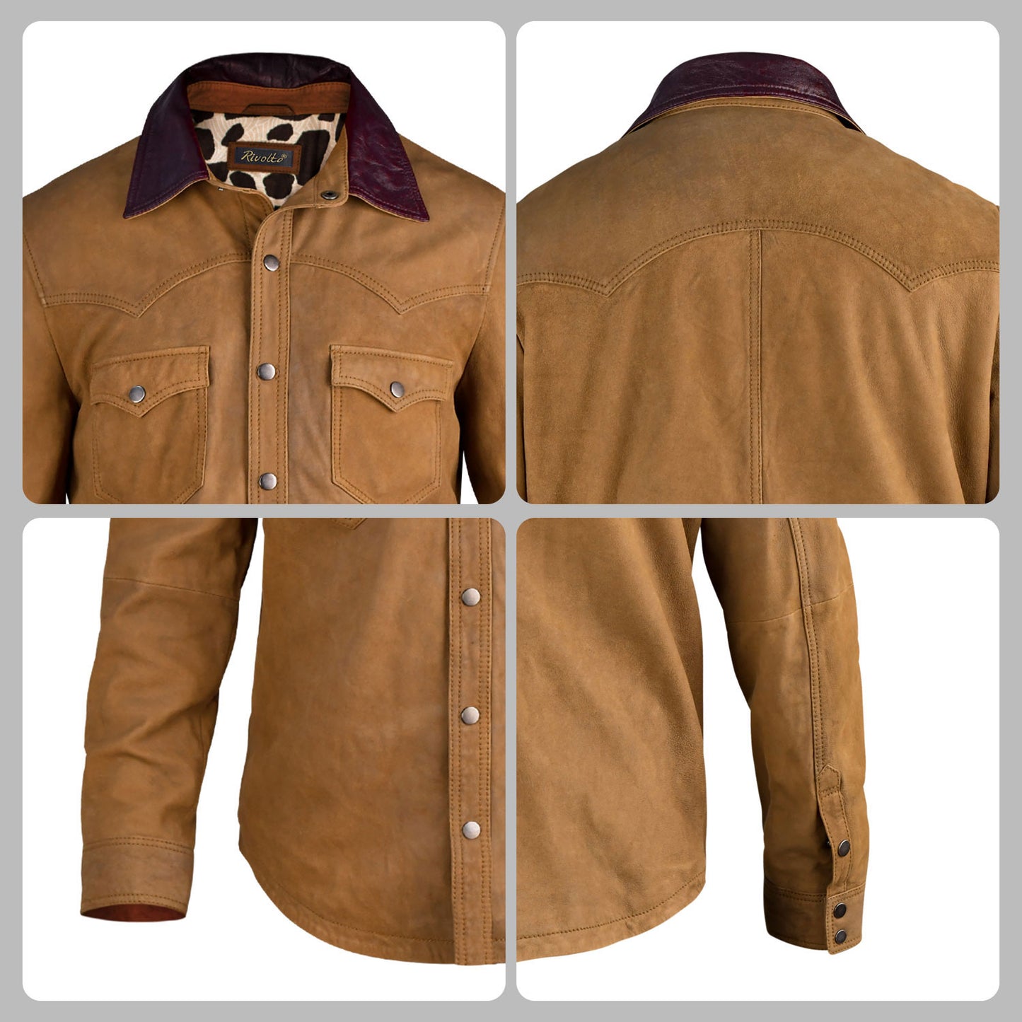 1960 Style Brown Vintage Leather Jacket Men