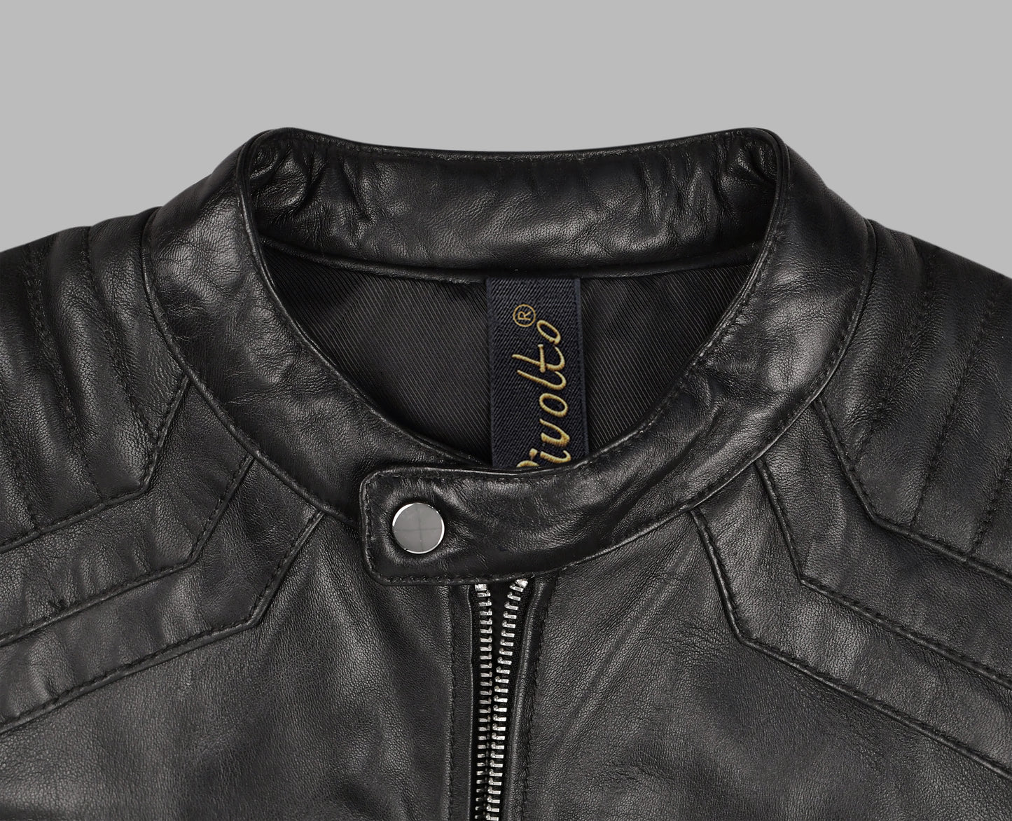 Quilted Leather Jacket Black For Mens