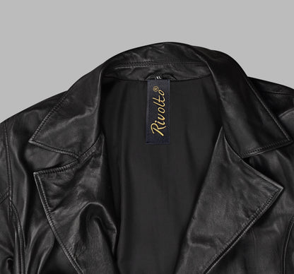 Black Leather Blazer For Men