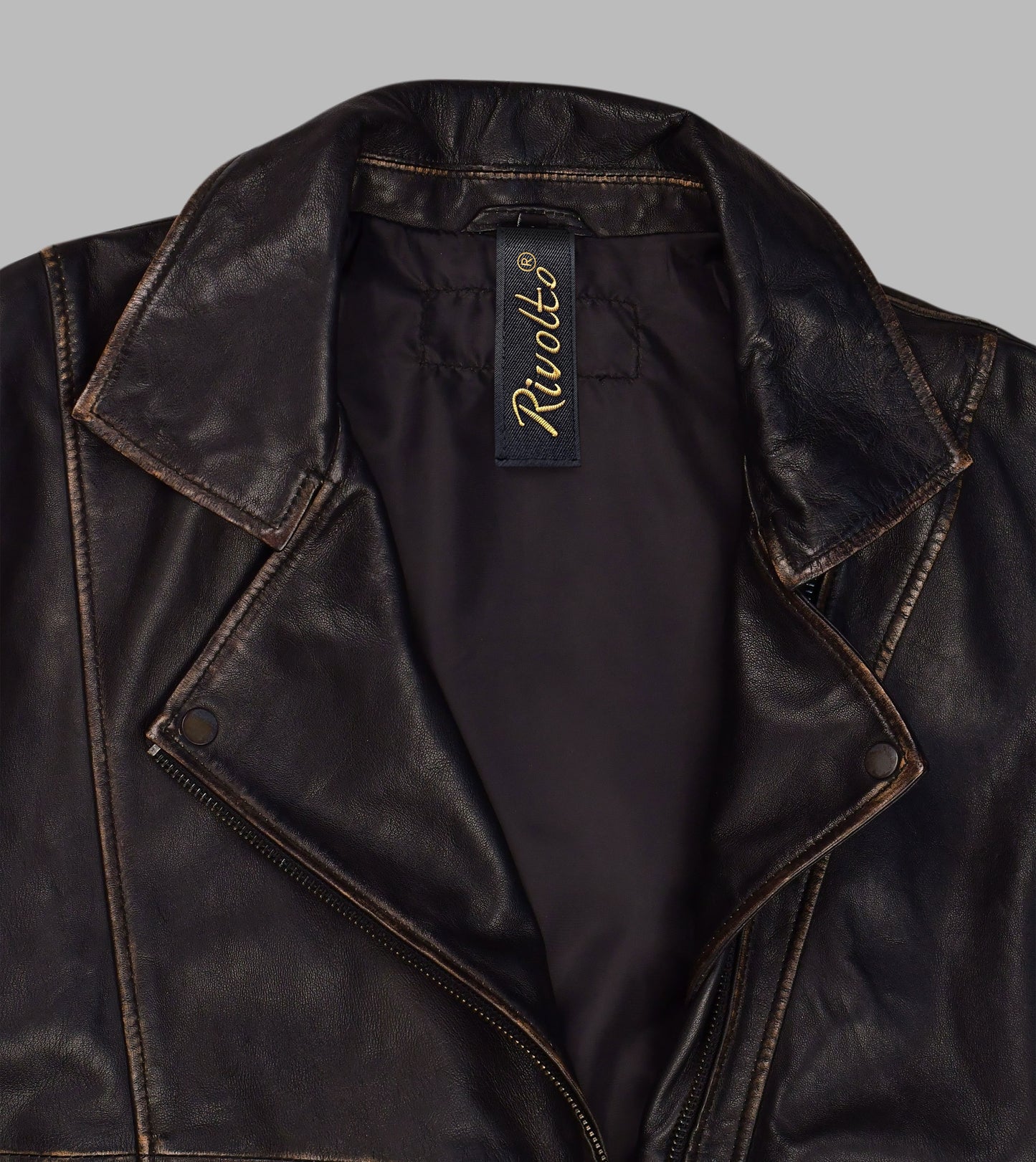 Mens Brown Distressed Leather Jacket