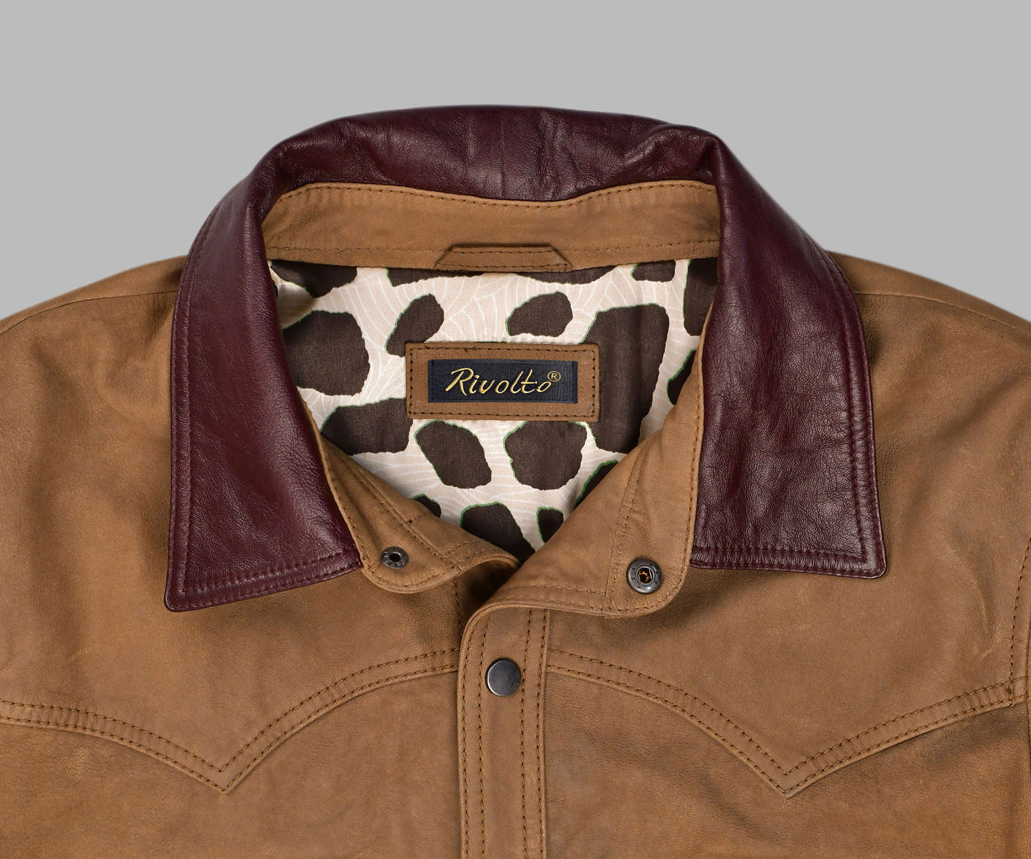 1960 Style Brown Vintage Leather Jacket Men