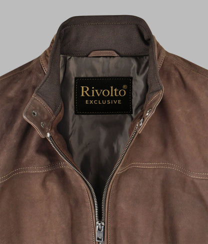 Brown Suede Leather Jacket For Men