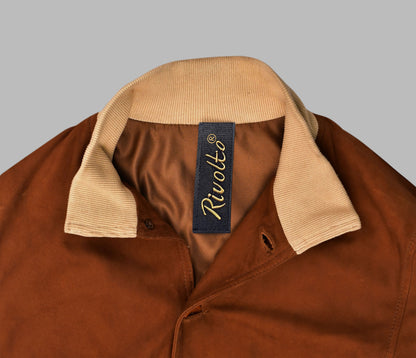 Brown Suede Bomber Jacket