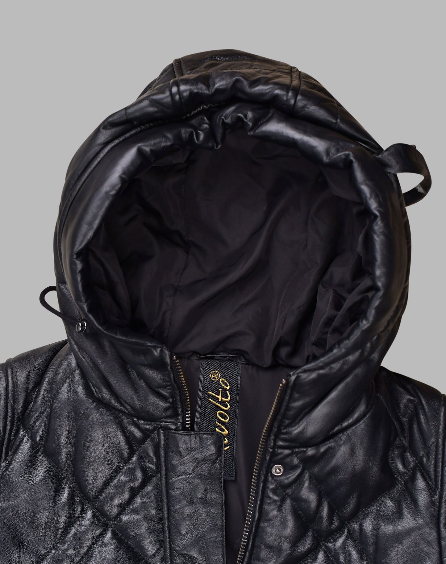 Long Black Leather Coats For Mens With Hood