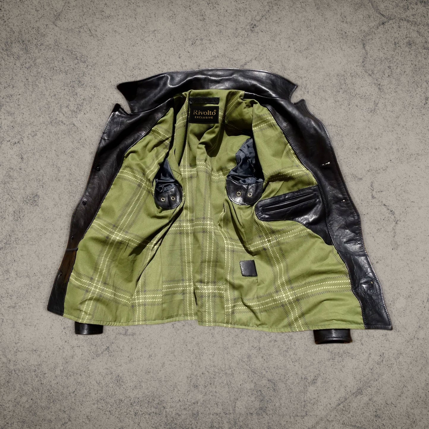 Black Leather Moto Jacket With Belt