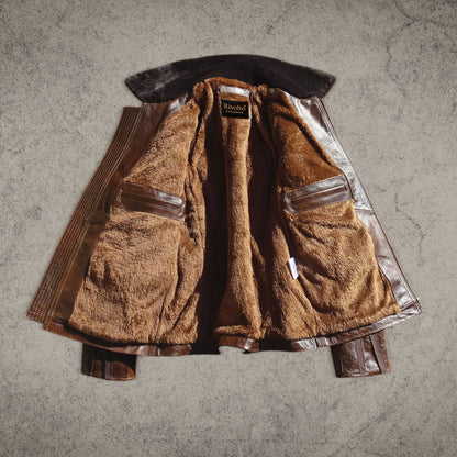 Brown Leather Aviator Jacket Mens