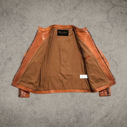 Japanese Vintage Brown Biker Leather Jacket